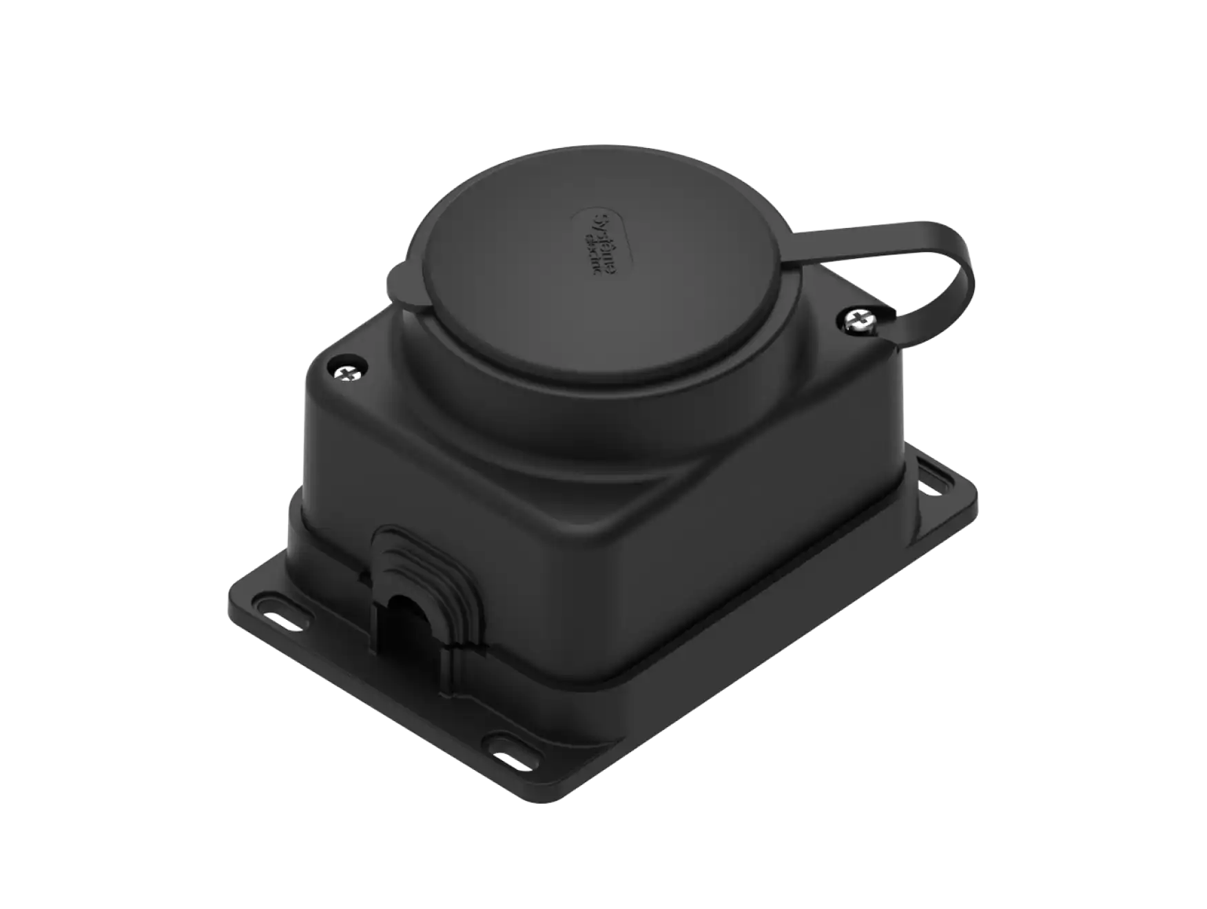 Розетка 1 пост IP44 черная