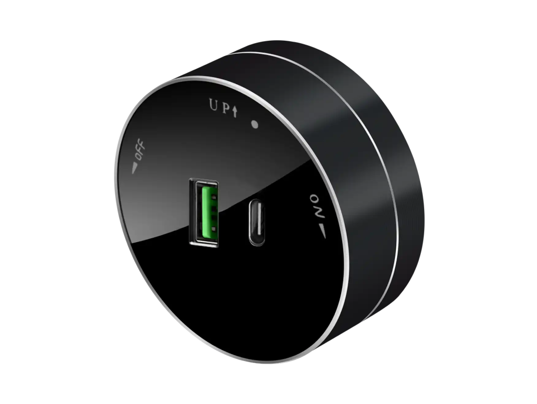 Розетка USB (A+C) 18Вт Антрацит