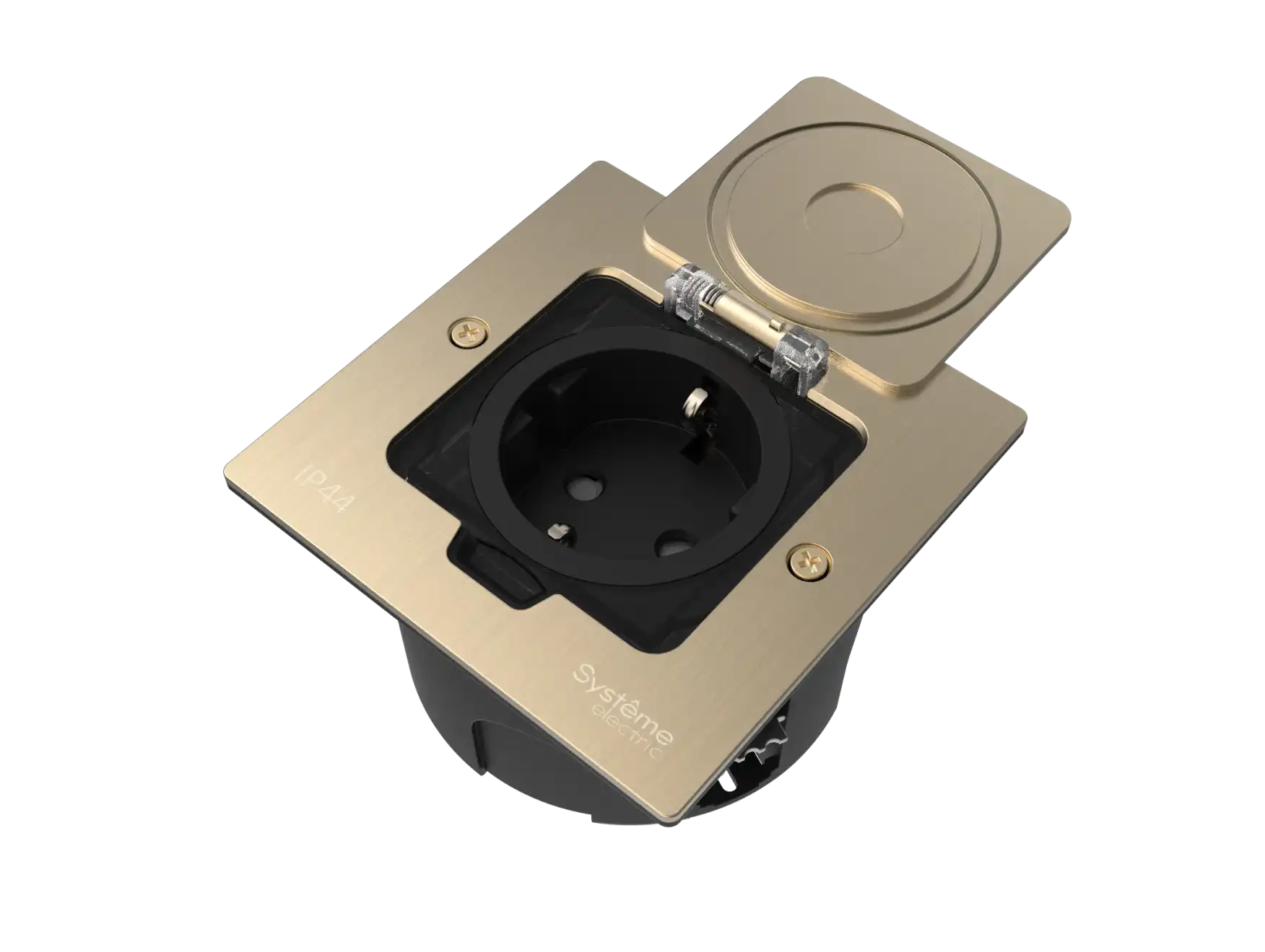 Лючок 1пост с розеткой