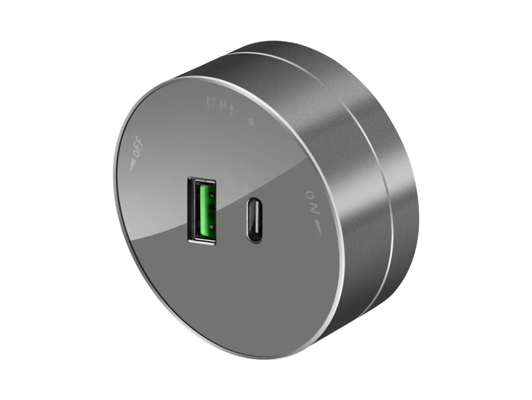 Розетка USB (A+C) 18Вт Графит